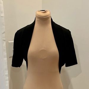 White House Black Market Black Silk Blend Shrug